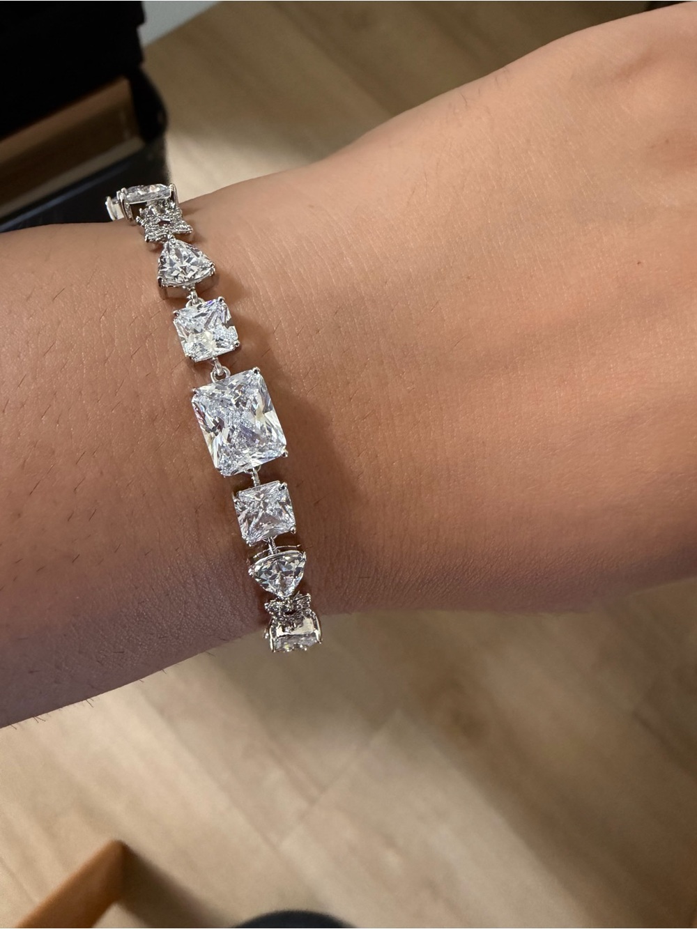 Classic Silver Cubic Zirconia Tennis Bracelet - Silver